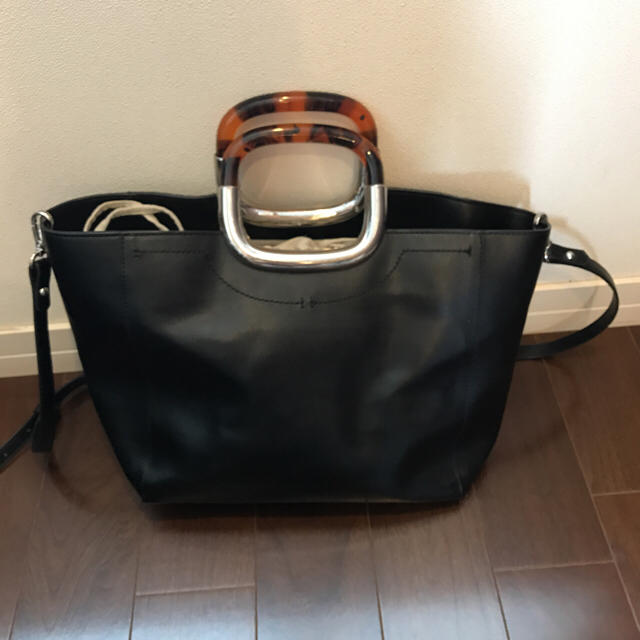 ZARA☆べっ甲ハンドバッグ＋ショルダーバッグ