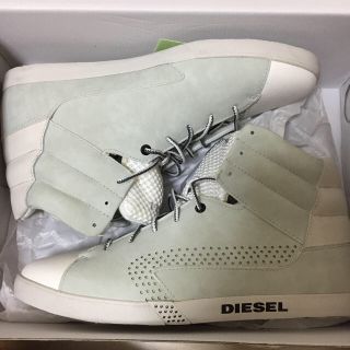 ディーゼル(DIESEL)のDIESEL レザー ホワイト／グレー 28㎝(スニーカー)