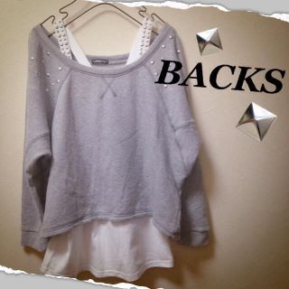 バックス(BACKS)のBACKS★スタッズ付タンク&スウェット(タンクトップ)