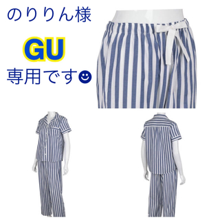 ジーユー(GU)の新品◆ GU 半袖 パジャマ ストライプ(パジャマ)