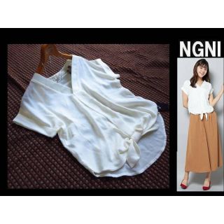 イング(INGNI)の新品★INGNIイング★裾リボンV/Nトロミ/TOPS(カットソー(半袖/袖なし))