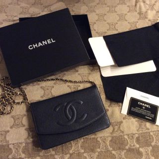 シャネル(CHANEL)のたんぽぽ様専用  シャネル ゴールドチェーンウォレット 定価25万円(ウォレットチェーン)