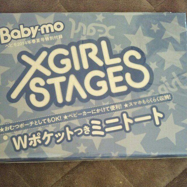 X-girl(エックスガール)のX‐girl stagesミニトート キッズ/ベビー/マタニティのこども用バッグ(その他)の商品写真