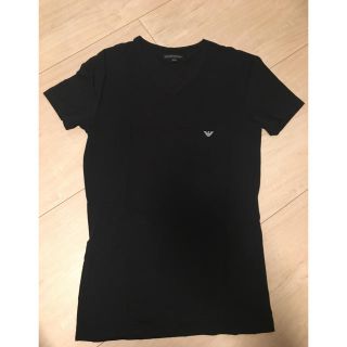 エンポリオアルマーニ(Emporio Armani)のエンポリオアルマーニ Tシャツ ブラック 黒 Vネック アルマーニ(Tシャツ/カットソー(半袖/袖なし))