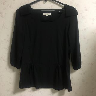 プロポーションボディドレッシング(PROPORTION BODY DRESSING)の最終値下げ【プロポーションボディドレッシング】七分袖ブラウス（ブラック）(シャツ/ブラウス(長袖/七分))