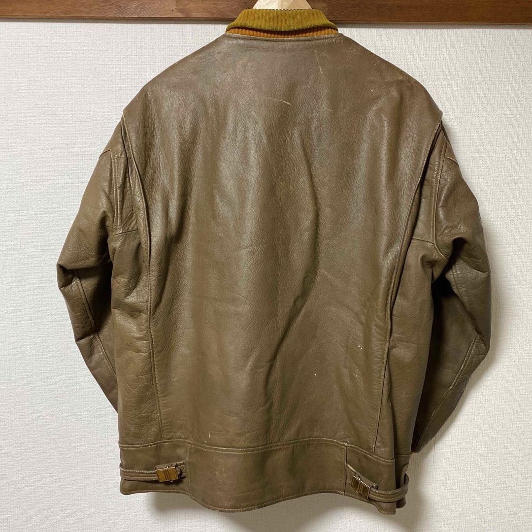 美品　レザージャケット　vintage ヴィンテージ Japan vintage leather car coatの通販 by kz｜ラクマ