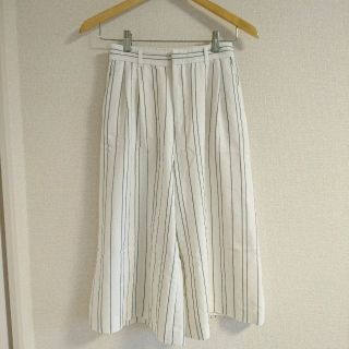 ジーナシス(JEANASIS)の美品◎JEANASIS ムジガラワイドクロップドパンツ(クロップドパンツ)