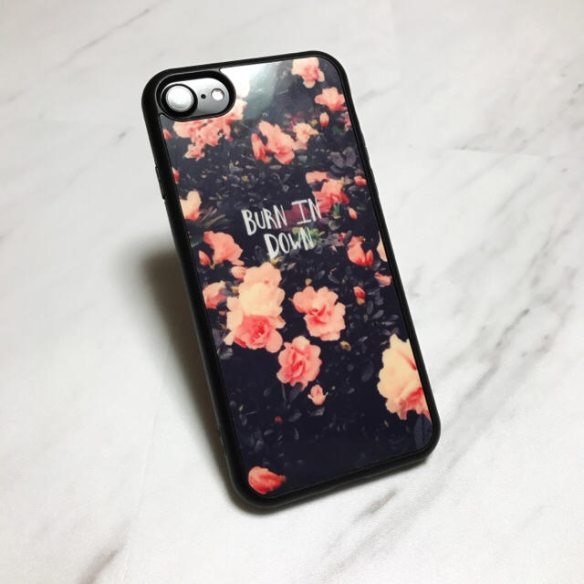 Iring付き 光沢 ブラック おしゃれ Iphone7 ケース 可愛い 花柄の通販 By Mk S Shop ラクマ