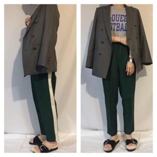 line easy pants green(カジュアルパンツ)