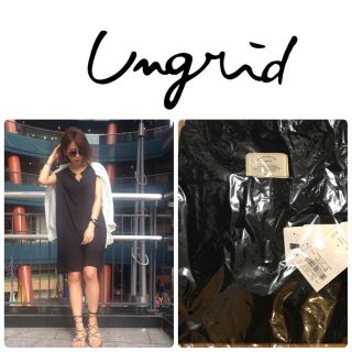 アングリッド(Ungrid)のungrid ネックカットフレンチスリーブワンピース(ひざ丈ワンピース)