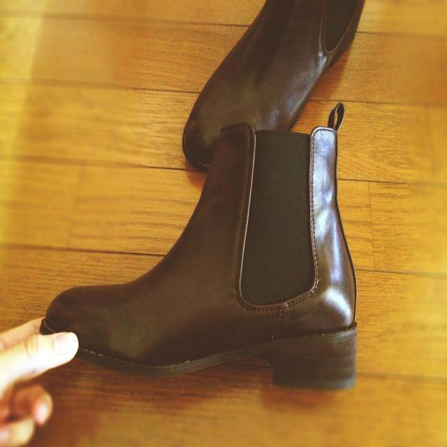 dholic(ディーホリック)の新品 サイドゴアショートブーツ ブラウン レディースの靴/シューズ(ローファー/革靴)の商品写真