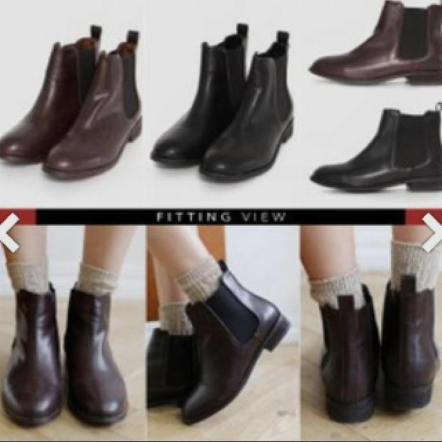 dholic(ディーホリック)の新品 サイドゴアショートブーツ ブラウン レディースの靴/シューズ(ローファー/革靴)の商品写真