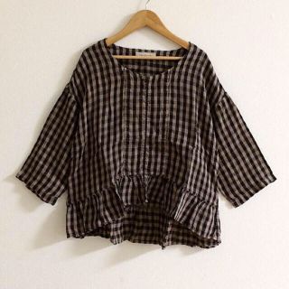 ネストローブ(nest Robe)のネストローブ（nest robe）リネン チェックブラウス(シャツ/ブラウス(長袖/七分))