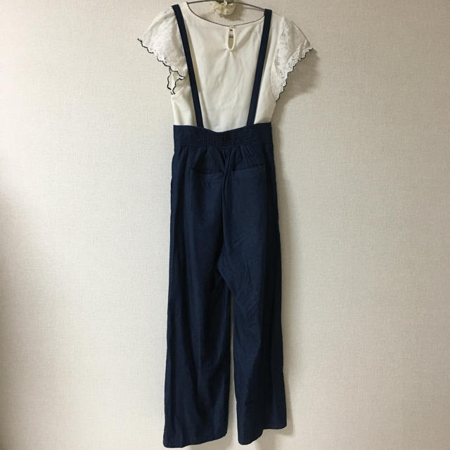 MAJESTIC LEGON(マジェスティックレゴン)のサロペット付きワイドパンツ レディースのパンツ(サロペット/オーバーオール)の商品写真