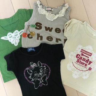 ディズニー(Disney)の100 ４枚セット まとめ売り 女の子 ディズニー マリーちゃん トップス 夏物(Tシャツ/カットソー)