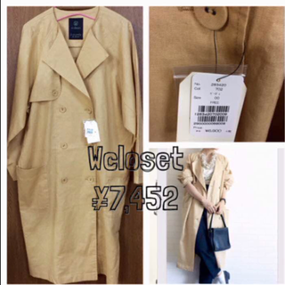 新品¥7452 Wcloset 涼しい 春夏 リネンコート