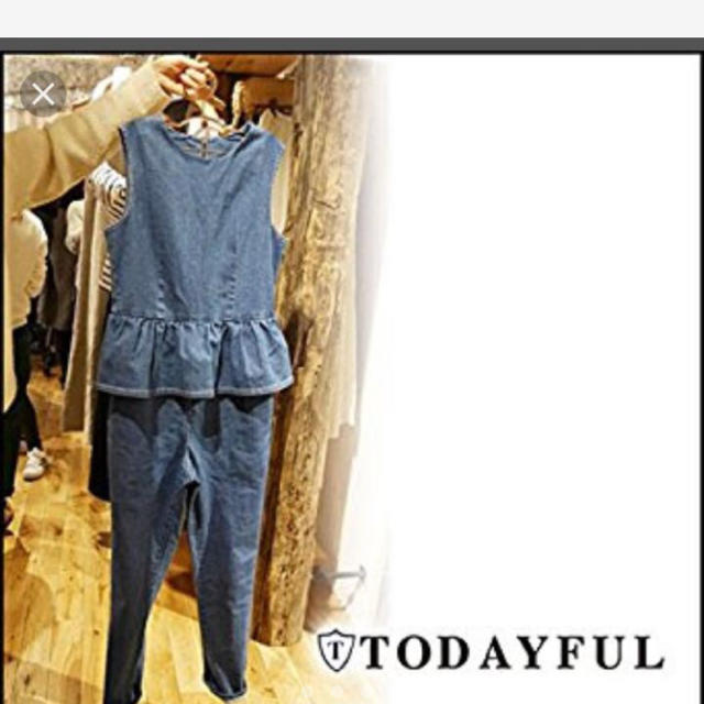 TODAYFUL(トゥデイフル)のデニムサロペット レディースのパンツ(サロペット/オーバーオール)の商品写真