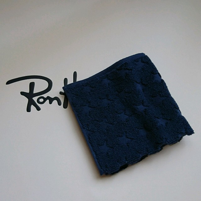 Ron Herman(ロンハーマン)の☺️ネイビー☺️RH☺️新品・未使用☺️ロンハーマン ハンドタオル  レディースのファッション小物(ハンカチ)の商品写真