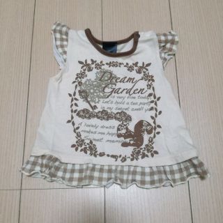 送料無料 ベビー 半袖ワンピース カットソー 80cm 子供服 USED美品(ワンピース)