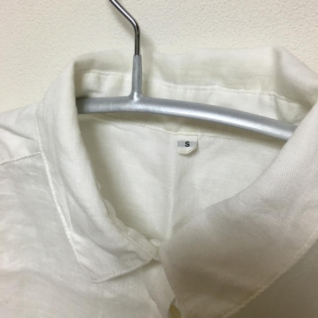 MUJI (無印良品)(ムジルシリョウヒン)の無印良品 フレンチリネン 半袖シャツ レディースのトップス(シャツ/ブラウス(半袖/袖なし))の商品写真