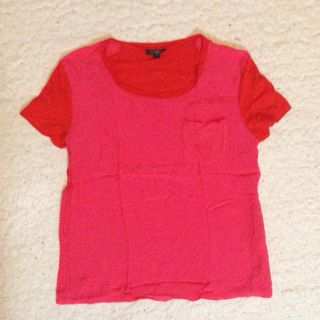 トップショップ(TOPSHOP)の赤ピンクTシャツ(Tシャツ(半袖/袖なし))