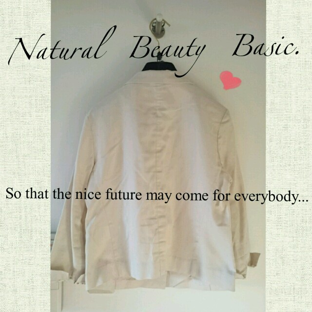 N.Natural beauty basic(エヌナチュラルビューティーベーシック)のナチュラルビューティーベーシック◆NBB◆コットン×麻◆テーラードジャケットS レディースのジャケット/アウター(テーラードジャケット)の商品写真