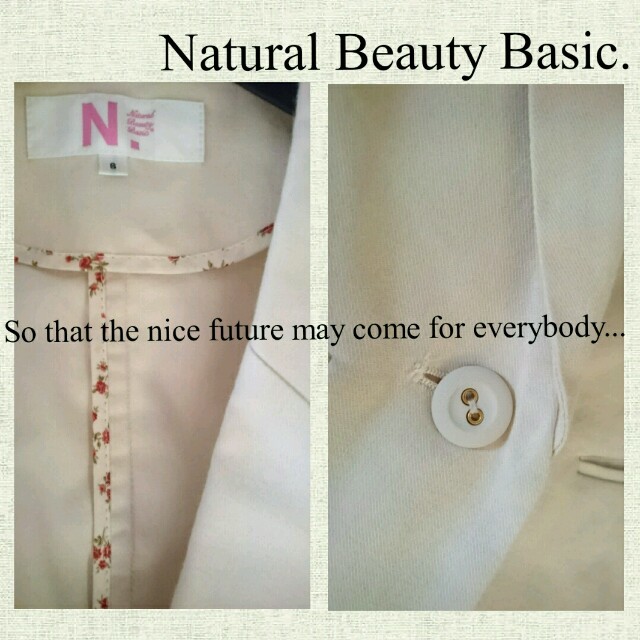 N.Natural beauty basic(エヌナチュラルビューティーベーシック)のナチュラルビューティーベーシック◆NBB◆コットン×麻◆テーラードジャケットS レディースのジャケット/アウター(テーラードジャケット)の商品写真