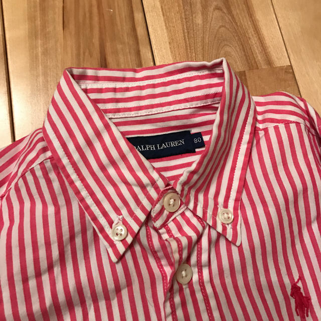 POLO RALPH LAUREN(ポロラルフローレン)のラルフローレン ピンクシャツ キッズ/ベビー/マタニティのベビー服(~85cm)(シャツ/カットソー)の商品写真