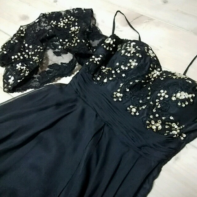 Eau Souage　ブラック　ロングドレス レディースのフォーマル/ドレス(ロングドレス)の商品写真