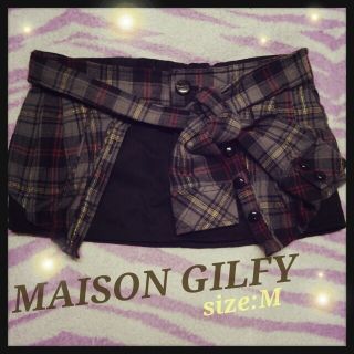 ギルフィー(GILFY)のﾁｪｯｸ skirt(ミニスカート)