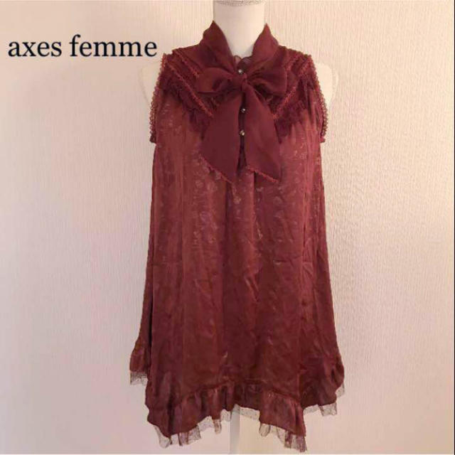 axes femme(アクシーズファム)の♢美桜様 専用♢ アクシーズファム リボン付ミニワンピース チュニック レディースのワンピース(ミニワンピース)の商品写真