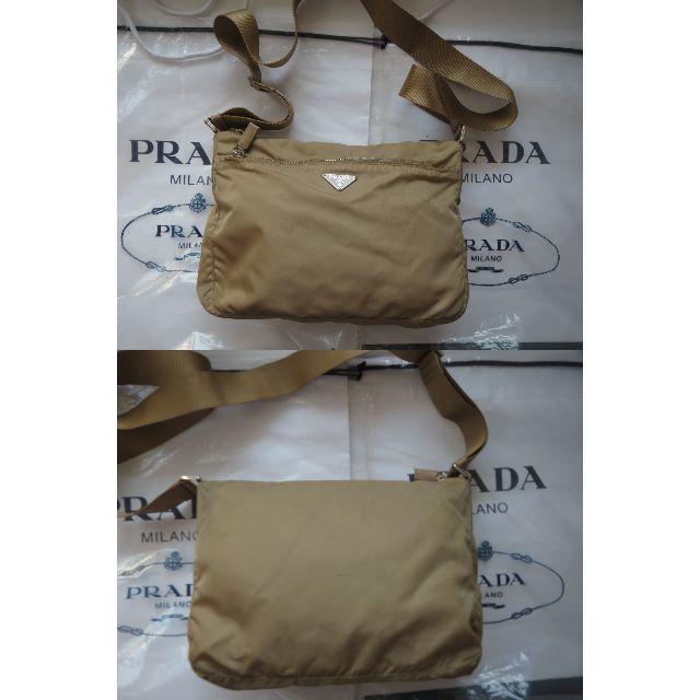 PRADA(プラダ)の●8.5万PRADAプラダ外ポケ付スクエア斜め掛けショルダーバッグ大き目●良美品 レディースのバッグ(ショルダーバッグ)の商品写真