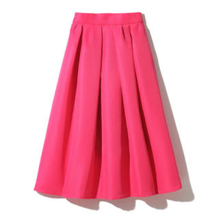 グレイル(GRL)のGRL タックフレアスカート 濃いピンク(ひざ丈スカート)