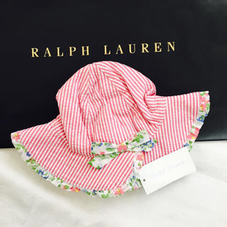 ラルフローレン(Ralph Lauren)のあと一点！ラルフ春の新作☆コットンサンハット♡45センチ(帽子)