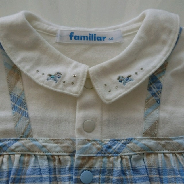 familiar(ファミリア)の☆★超美品☆★familiar ロンパース♪ キッズ/ベビー/マタニティのベビー服(~85cm)(ロンパース)の商品写真