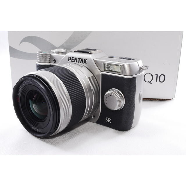 PENTAX(ペンタックス)のかっこいいブラック すぐ撮影可 ペンタックスQ10 レンズキット スマホ/家電/カメラのカメラ(ミラーレス一眼)の商品写真