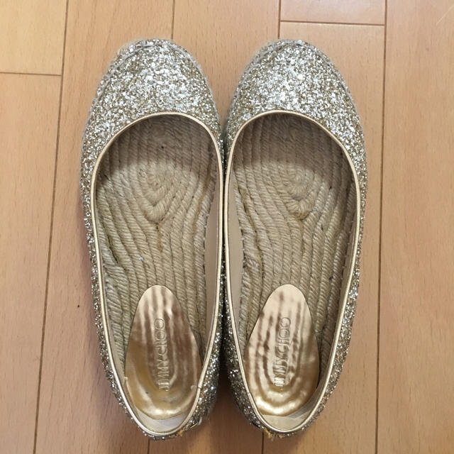 期間限定値下げ!JIMMY CHOO グリッターエスパドリーユ - スリッポン