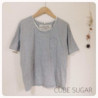 キューブシュガー(CUBE SUGAR)の▼CUBE SUGAR▼ポケット付きレースTシャツ(Tシャツ(半袖/袖なし))