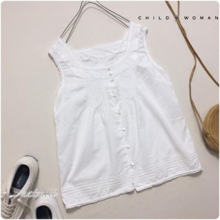 チャイルドウーマン(CHILD WOMAN)のCHILD WOMAN . ピンタック レース 前開き ブラウス(シャツ/ブラウス(半袖/袖なし))