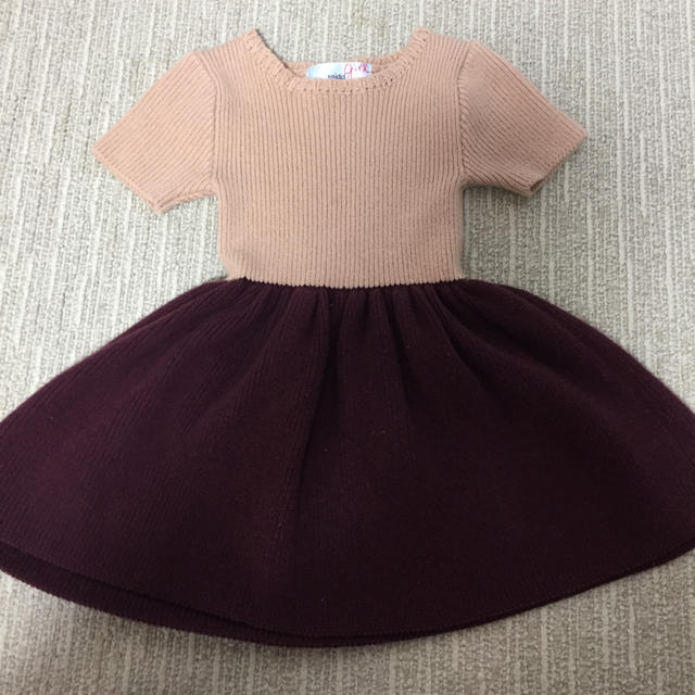 SNIDEL(スナイデル)のスナイデルガール ニットワンピース100 キッズ/ベビー/マタニティのキッズ服女の子用(90cm~)(ワンピース)の商品写真