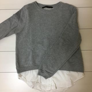 ザラ(ZARA)のZARA シャツ付きスウェット(トレーナー/スウェット)