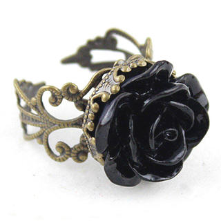 ✞病める黒薔薇リング✞(リング(指輪))