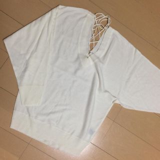 グレイル(GRL)の♡みぽ様専用♡ レースアップ 薄ニット ビッグシルエット ドルマン トップス(カットソー(長袖/七分))