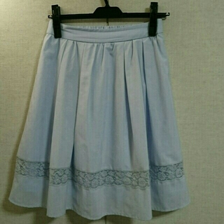 ロディスポット(LODISPOTTO)のロディスポット 裾レースフレアスカート(ひざ丈スカート)