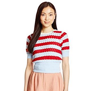 リリーブラウン(Lily Brown)の★リリーブラウン★新品未使用配色ボーダーTOPS(カットソー(半袖/袖なし))