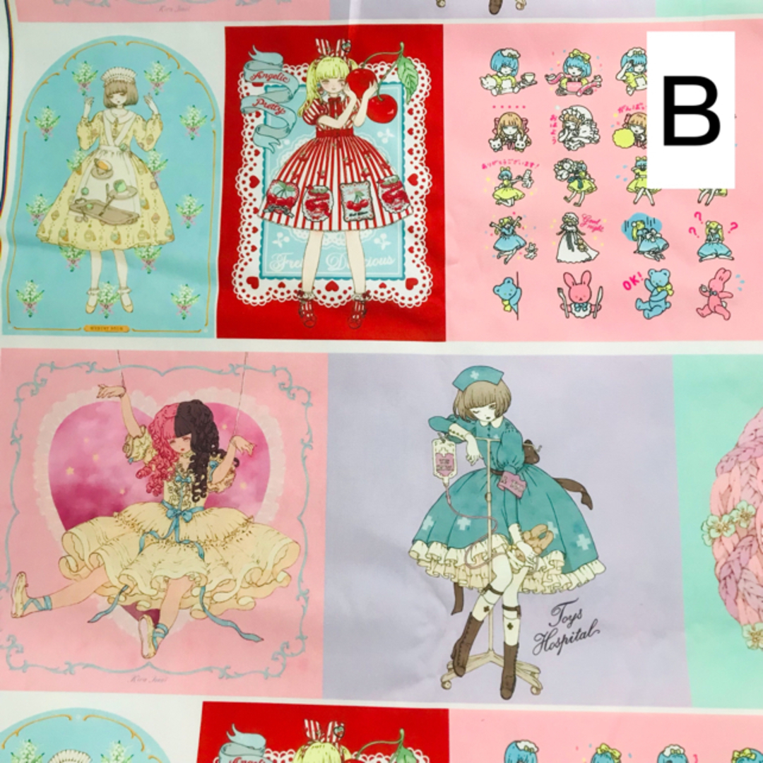女の子パネル生地ハンドメイド★きゃんべる 新品 可愛い女の子パネル キャンバス生地 Bの通販 by みちゃん's shop