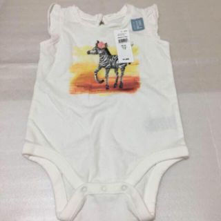 ベビーギャップ(babyGAP)の半額以下！ 新品 ロンパース babyGap 80 シマウマ、お花(ロンパース)