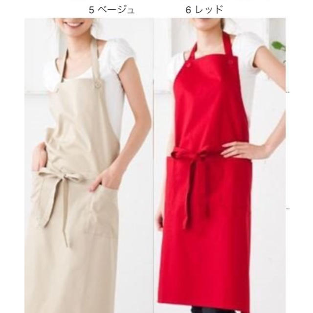 【人気商品】新品 首掛けシンプルエプロン 料理教室など できると思われる女に インテリア/住まい/日用品のキッチン/食器(その他)の商品写真