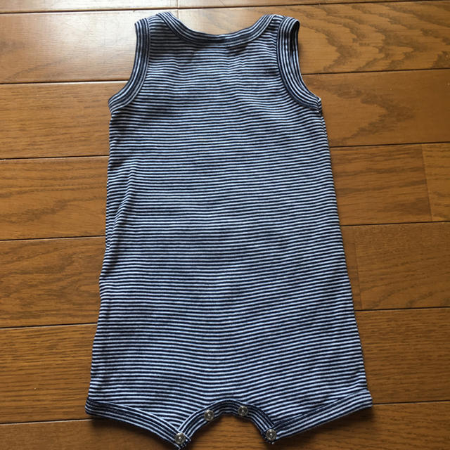 PETIT BATEAU(プチバトー)のプチバトーノースリーブロンパース キッズ/ベビー/マタニティのベビー服(~85cm)(ロンパース)の商品写真