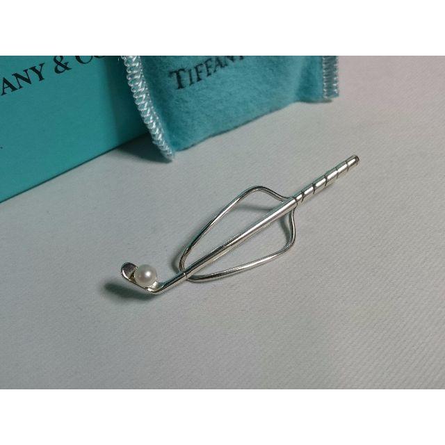 Tiffany & Co. - 正規美 ティファニー ゴルフクラブ×ボールモチーフネクタイピンSV925×パール
